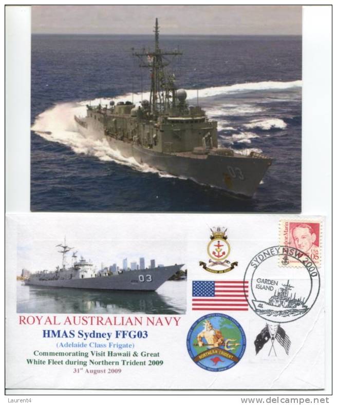 (0221) - 2 X HMAS Sydney & Ballarat During Operation Northern Trident + Free Postcard - Marittimi