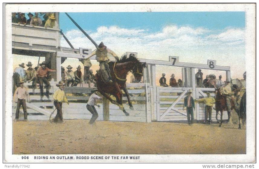 CHEYENNE WYOMING - RODEO - FRONTIER DAYS - BRONCO BUSTER - CIRCA 1930 - Cheyenne