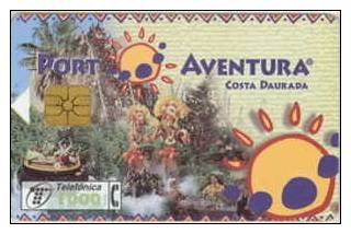 # SPAIN A2  Port Aventura 1000 Orga 03.98 Tres Bon Etat - Otros & Sin Clasificación