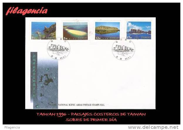 ASIA. TAIWAN SPD-FDC. 1996. PAISAJES COSTEROS DE TAIWAN - FDC