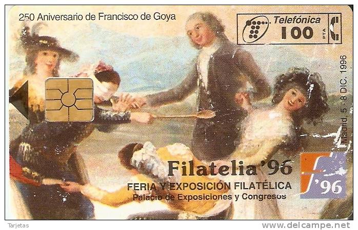 TARJETA DE ESPAÑA DE PINTURA DE GOYA  TIRADA 6000  (un Poco Rozada) - Privatausgaben