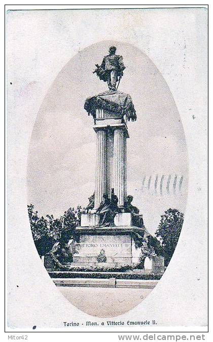 59-Torino-Piemonte-Monumento A Vittorio Emanuele II-viaggiata 1916 X Catania. - Other Monuments & Buildings
