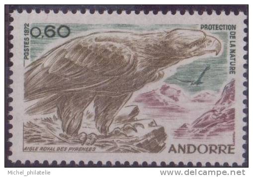 ANDORRE N° 219** NEUF SANS CHARNIERE  FAUNE AIGLE ROYAL - Unused Stamps
