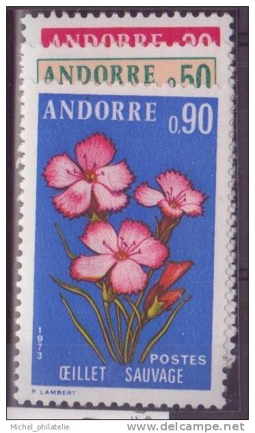 ANDORRE N° 229/31**  NEUF SANS CHARNIERE FLORE LIS-ANCOLIE-OEILLET SAUVAGE - Neufs