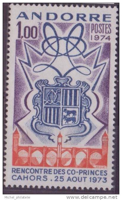 ANDORRE N° 239**  NEUF SANS CHARNIERE  ECU DES VALLES ET PONT DE CAHORS - Unused Stamps