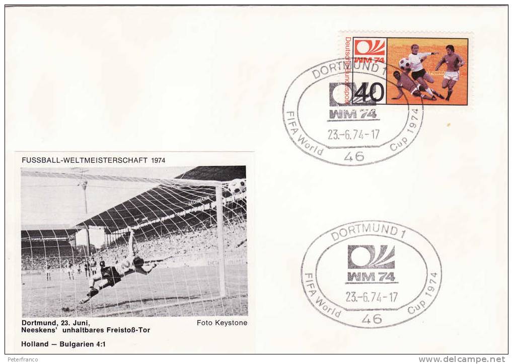 1974 Germania - Campionati Mondiali Olanda-Bulgaria A Dortmund - 1974 – Germania Ovest