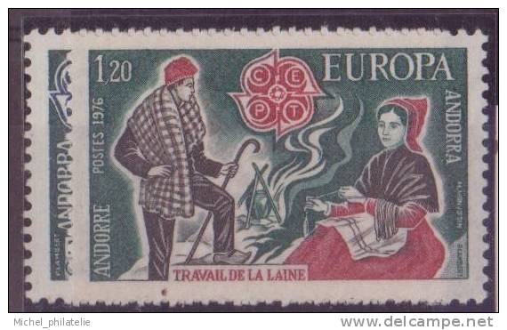 ANDORRE N° 253/54**  NEUF SANS CHARNIERE FORGE - TRAVAIL DE LA LAINE - Unused Stamps