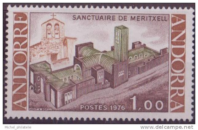 ANDORRE N° 257**  NEUF SANS CHARNIERE ANCIEN ET NOUVEAU SANCTUAIRES - Unused Stamps