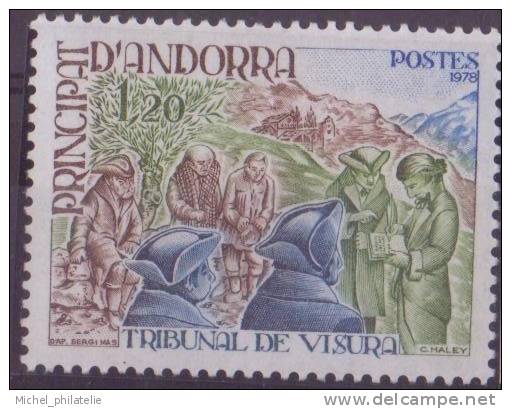 ANDORRE N° 272**  NEUF SANS CHARNIERE TRIBUNAL OUVERTURE D'UN TESTAMENT - Unused Stamps