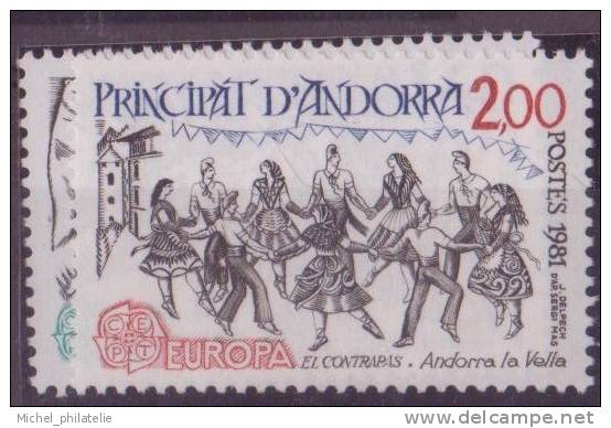 ANDORRE N° 292/93**  NEUF SANS CHARNIERE DANSES  TRADITIONNELLES - Unused Stamps