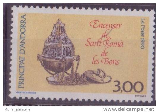 ANDORRE N° 392**  NEUF SANS CHARNIERE ENCENSOIR - Unused Stamps