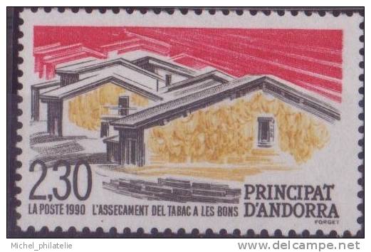 ANDORRE N° 395**  NEUF SANS CHARNIERE LE SECHAGE DU TABAC - Unused Stamps
