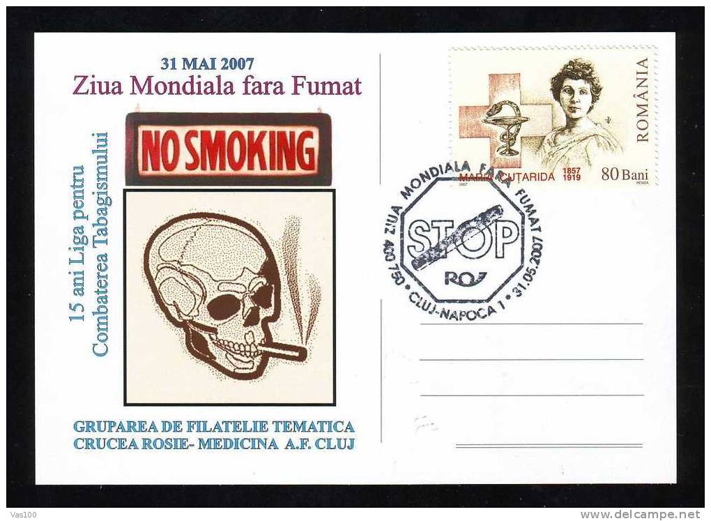 Romania 2007 Postcard With PMK NO SMOKING. - Drugs