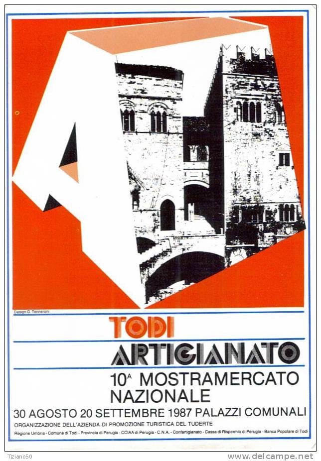 TODI ARTIGIANATO 10.MOSTRMERCATO NAZIONALE  1987-B189 - Inwijdingen