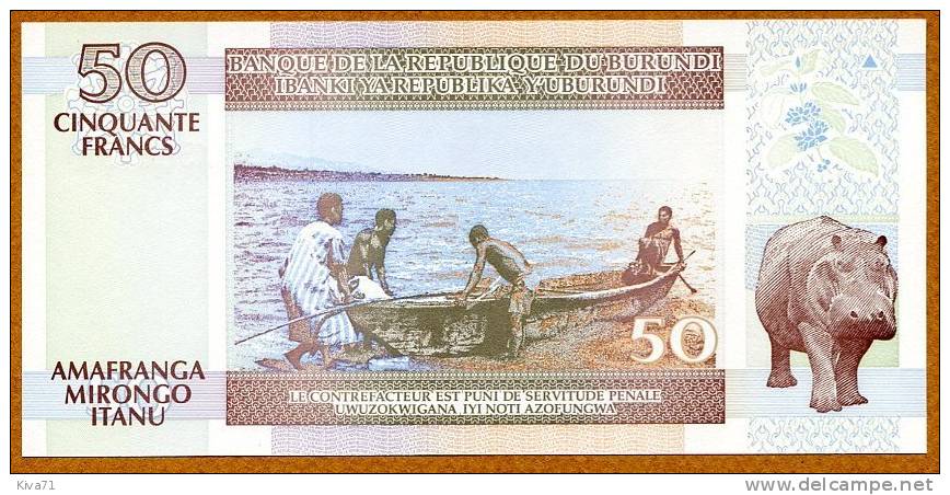 **NOUVEAU** 50 Francs  "Burundi"  1er Novembre 2007  UNC    Ble 11 - Burundi