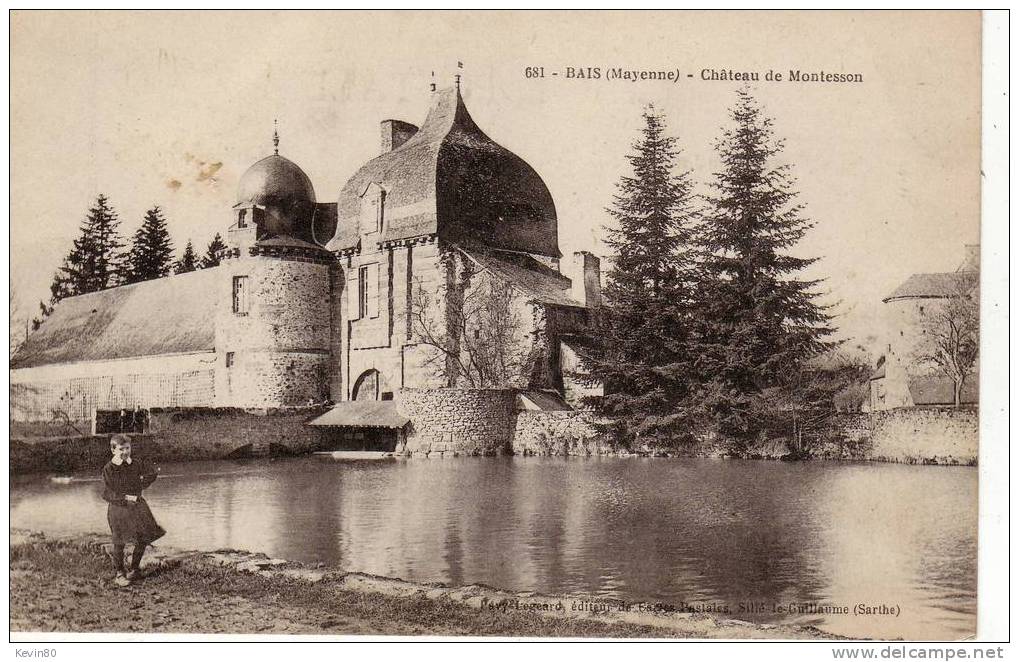 53 BAIS Château De Montesson Cpa Animée - Bais