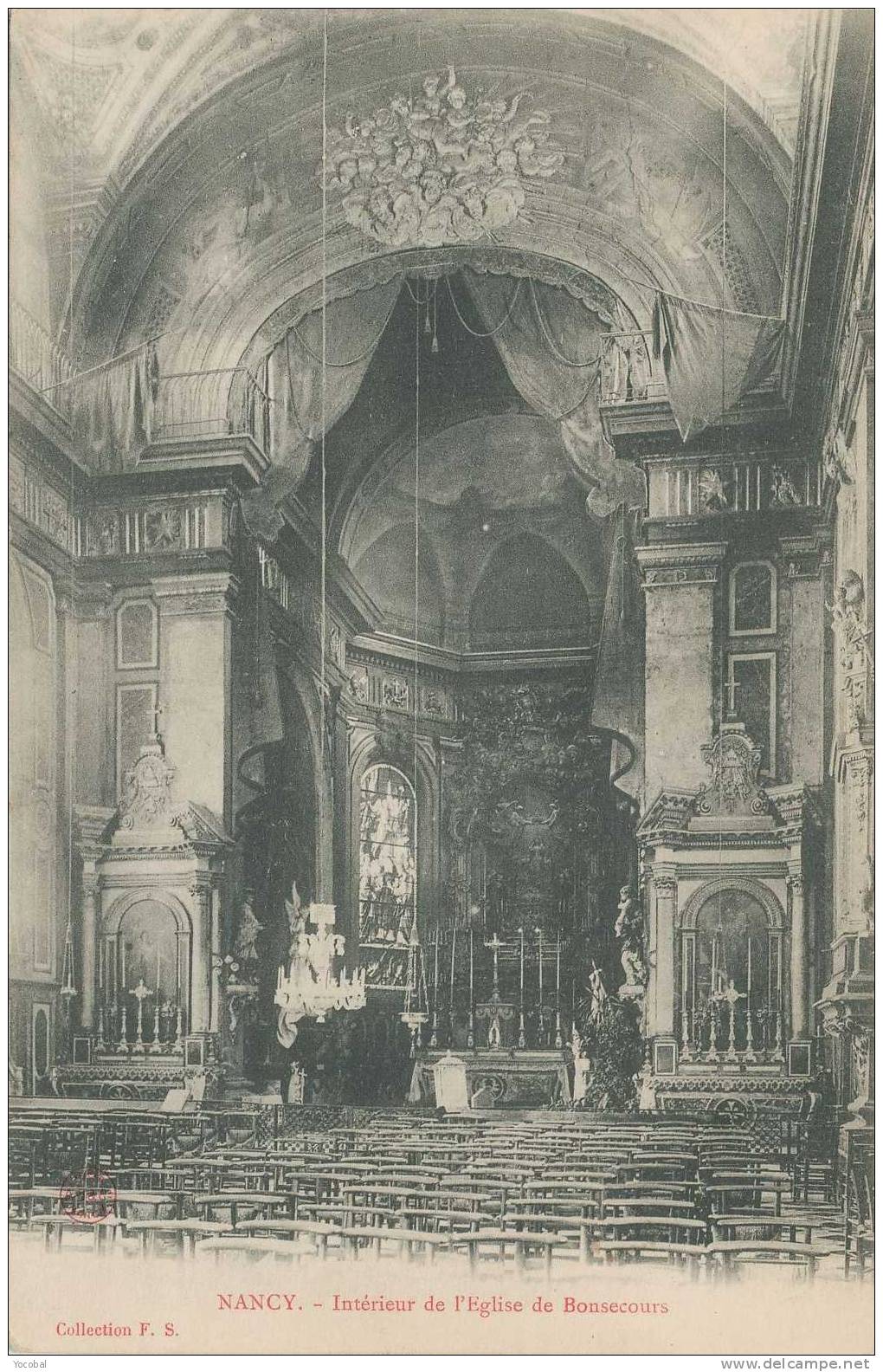 Cp , 54 , NANCY ,  Intérieur De L'Église De Bon-Secours , Dos Simple - Bourgogne