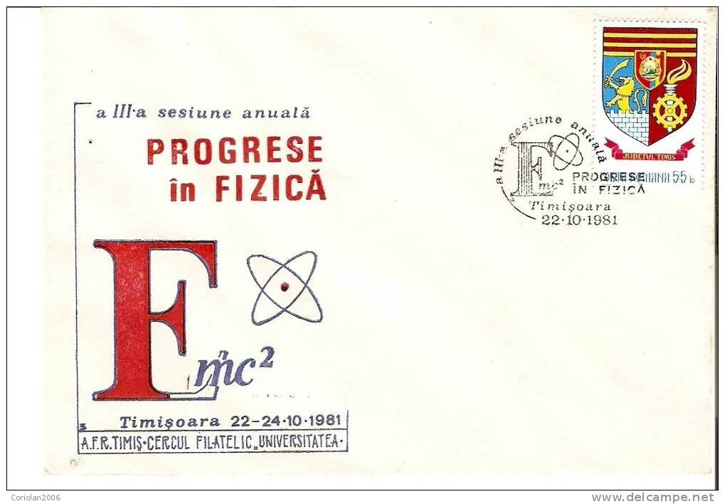 Romania / Special Cover With Special Cancellation - Fisica