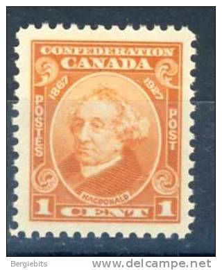 1927 Canada MNH 1 Cent Orange  " 60 Anniversary Of Confederation " 1st Quality !! - Unused Stamps