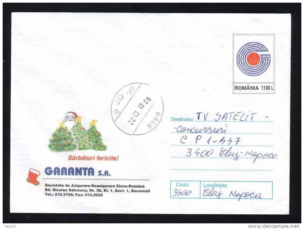 Romania  1998 New CHRISTMAS NOUVEL AN  ENTEIRE POSTAL COVER Cod.168/98. - Nouvel An