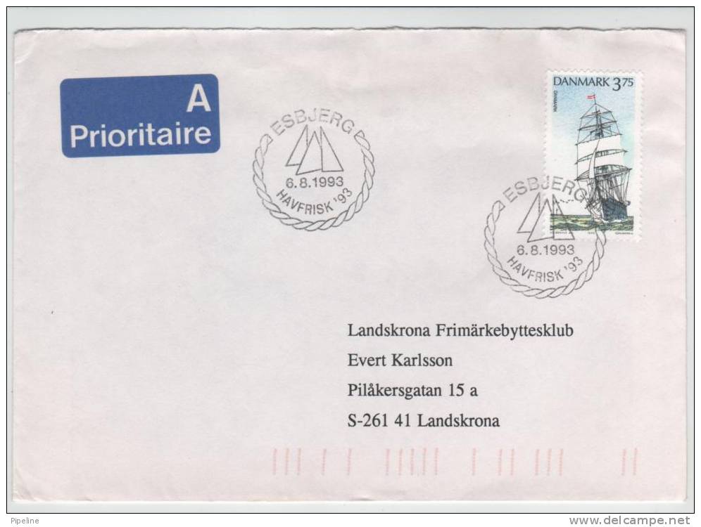 Denmark Cover Special Cancel ESBJERG Havfrisk`93 6-8-1993 - Storia Postale