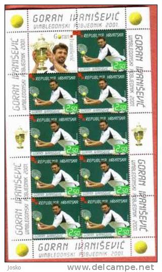 TENNIS - Goran Ivanisevic &  Wimbledon Winner 2001.  ( Croatia Sheet MNH** ) Tenis Sport - Tennis