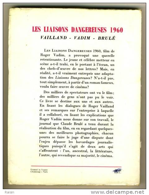 Les Liaisons Dangereuses 1960 Film De Roger Vadim Avec Gérard Philippe 174 Pages Illustrées BE - Cinéma / TV