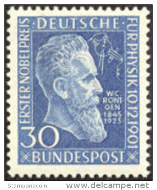 Germany 686 XF Mint Never Hinged W.K. Roentgen From 1951 - Unused Stamps