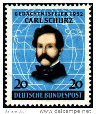 Germany 691 Mint Hinged Carl Schurz From 1952 - Unused Stamps