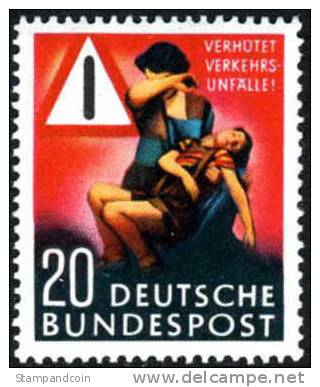 Germany 694 Mint Hinged Prevent Traffic Accidents From 1953 - Neufs