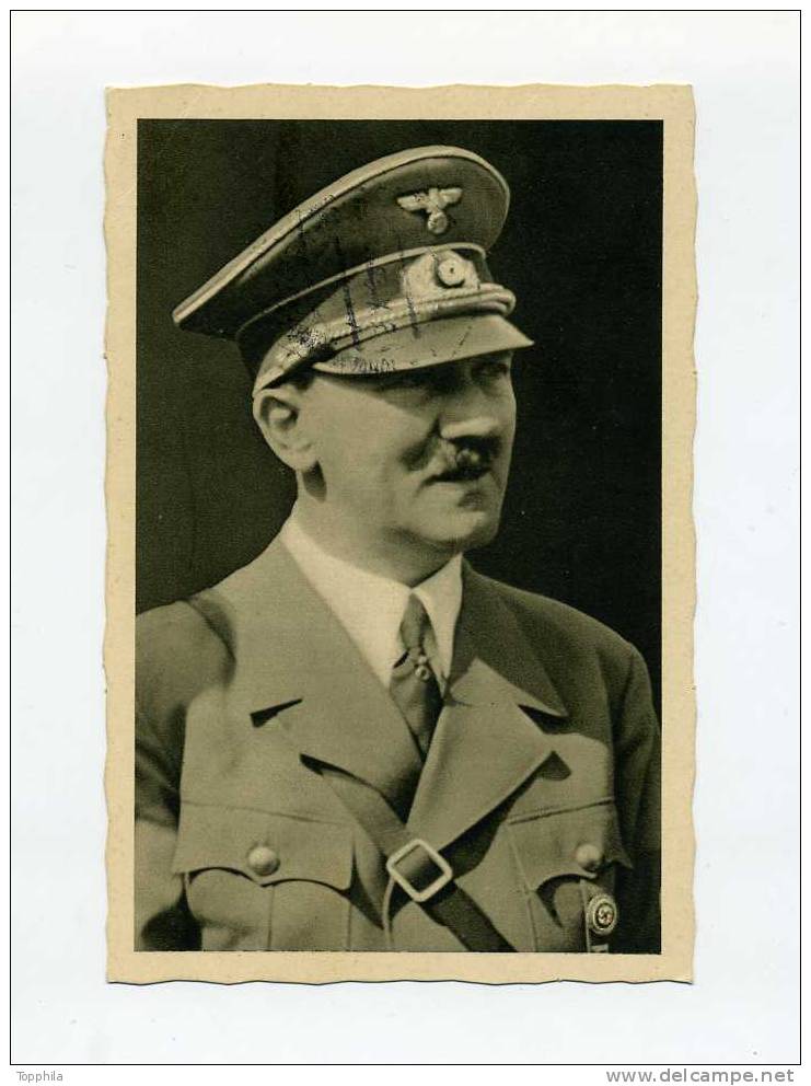 1938 Sudetenland: SW Photokarte Adolf Hitler, Propagandastempel Johannesthal - Sudetenland