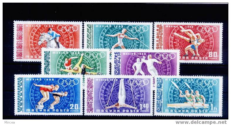 B1878 - Hongrie 1968 -  PA Yv.no.301/8 Neufs** - Unused Stamps
