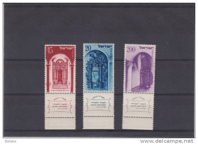 Israël - Yvert 68 / 70  ** - MNH - Valeur 20 Euros - Ongebruikt (met Tabs)