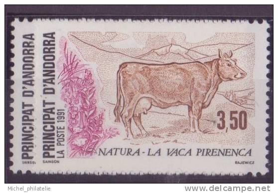 ANDORRE N° 405/06** NEUF SANS CHARNIERE FAUNE LE MOUTON- LA VACHE - Unused Stamps