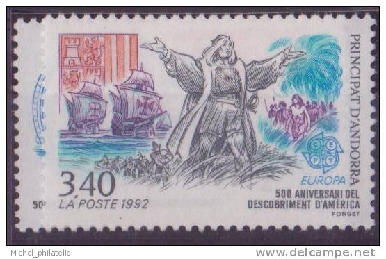 ANDORRE N° 416/17** NEUF SANS CHARNIERE ARMOIRIE CARAVELLE-SPHERE - Unused Stamps