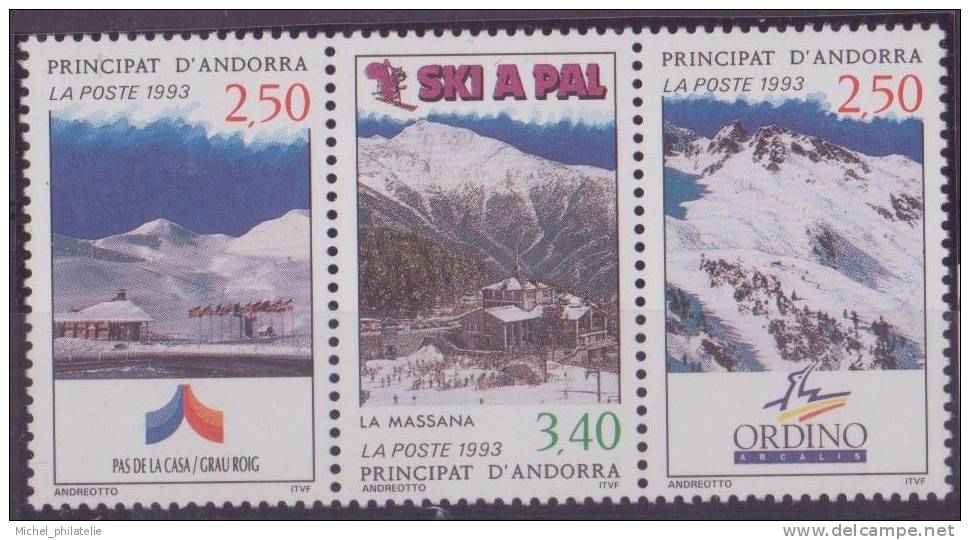 ANDORRE N° 429A** NEUF SANS CHARNIERE STATIONS DE SKI PAS DE LA CASA_MASSANA-ORDINO - Unused Stamps
