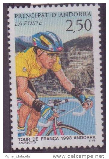 ANDORRE N° 434** NEUF SANS CHARNIERE  PASSAGE DU TOUR DE FRANCE - Unused Stamps