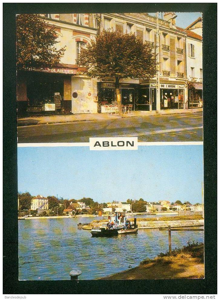 CPSM - Ablon Sur Seine (94) - Multivues ( Café Bar Tabac Brasserie Arverne Bateau Editions De L'Orangerie ) - Ablon Sur Seine