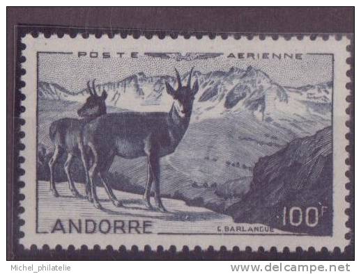 ANDORRE N° 1* PAR AVION NEUF AVEC CHARNIERE - Luftpost