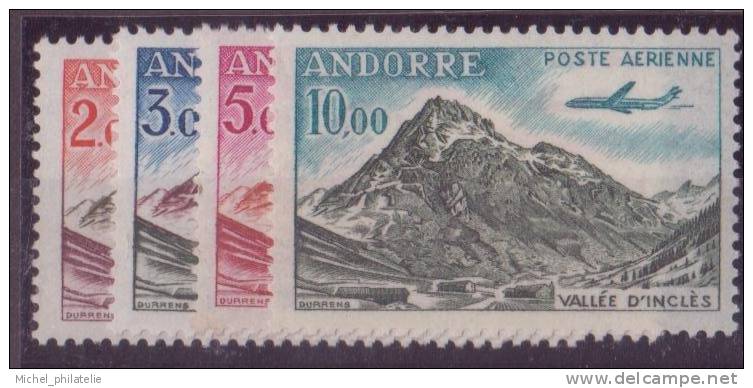 ANDORRE N° 5/8** PAR AVION NEUF SANS CHARNIERE - Airmail