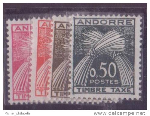 ANDORRE N° 42/45** TAXE NEUF SANS CHARNIERE - Ungebraucht