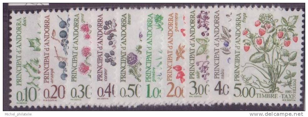 ANDORRE N° 53/62** TAXE NEUF SANS CHARNIERE - Unused Stamps