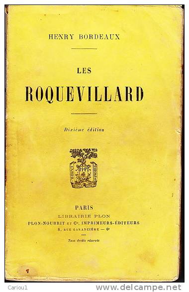 C1 Henry BORDEAUX Les Roquevillard SAVOIE Chambery EPUISE 1906 - Alpes - Pays-de-Savoie