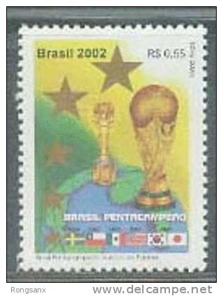 2002 BRAZIL WON WORLD SOCCER CUP 1V - 2002 – Corée Du Sud / Japon