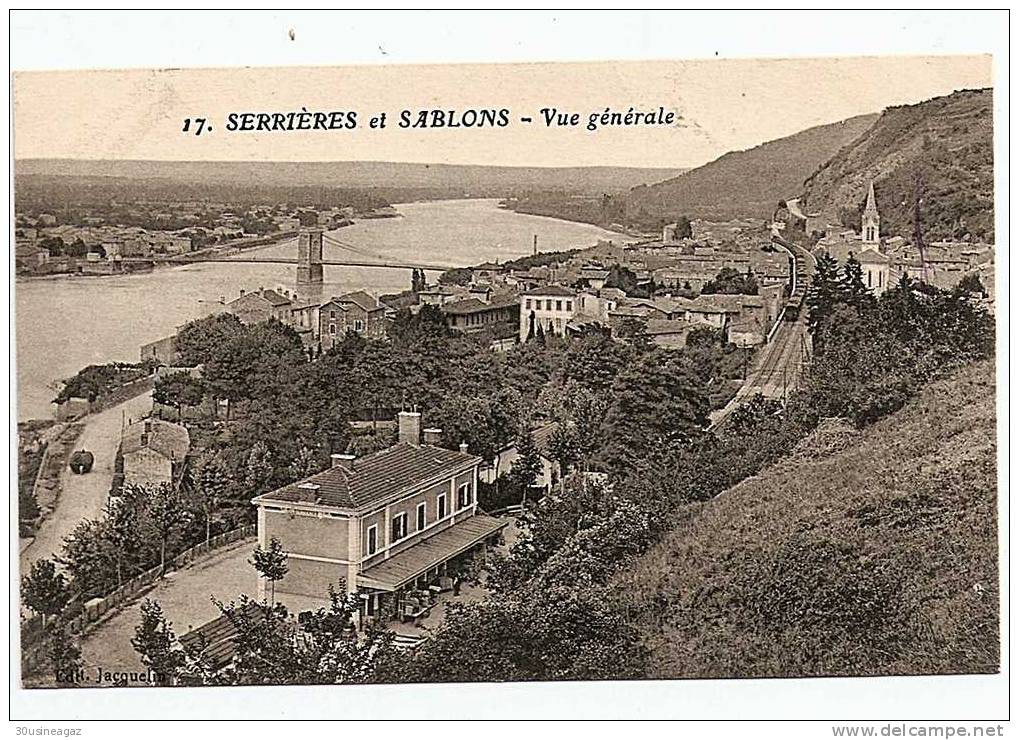 CPA.07 SERRIERES  Et Sablons  Vue Générale, Serrières - Serrières