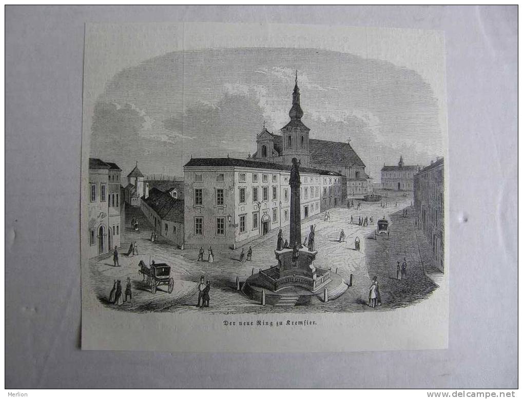 Czech Rep. Moravia Kromeriz - Kremsier -Der Neue Ring Zu Kremsier- -gravure-engraving-1849 VF AV519.3 - Estampes & Gravures