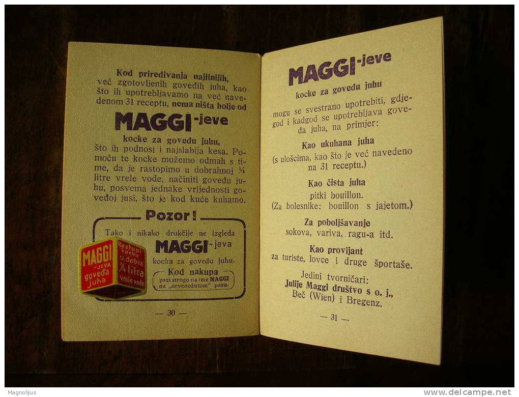 R!R!R!,Food,Soup Recipes Small Book,31 Different,Maggi Company,Beef Pottage Cube,Spice Souce,vintage - Altri & Non Classificati