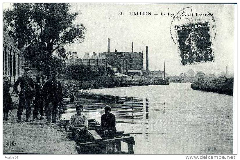 CPM - Halluin - La Lys Rivière Frontière Entre La France Et La Belgique ( Reproduction De CPA ) - Autres & Non Classés