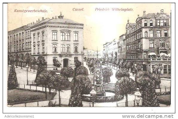 37398)cartolina Illustratoria Cassel - F. Wilhelmplatz - Kassel