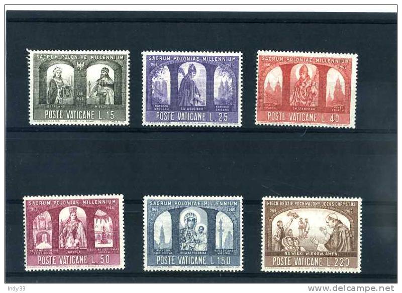 - VATICAN 1961/70 . SUITE DE TIMBRES DE 1966 - Unused Stamps